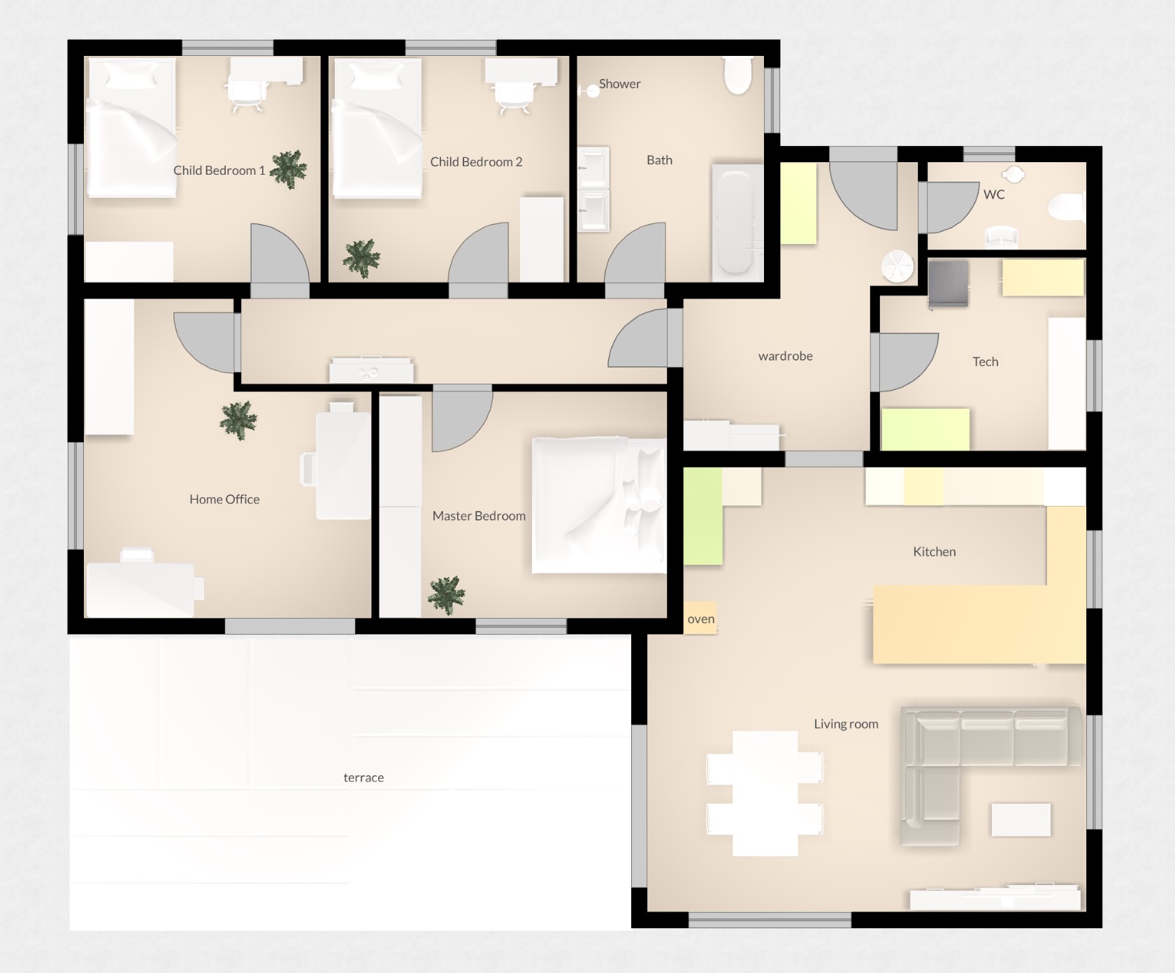Bungalow Grundrisse 5 Zimmer